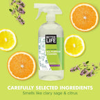 Better Life All Purpose Cleaner - Multipurpose Home and Kitchen Cleaning Spray for Glass, Countertops, Appliances, Upholstery & More - Multi-surface Spray Cleaner - 32oz Clary Sage & Citrus