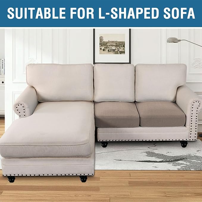 H.VERSAILTEX Super Stretch Individual Seat Cushion Covers Sofa Covers Couch - Image 9
