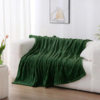 Green Fleece Throw Blanket 108”×90” - Image 3