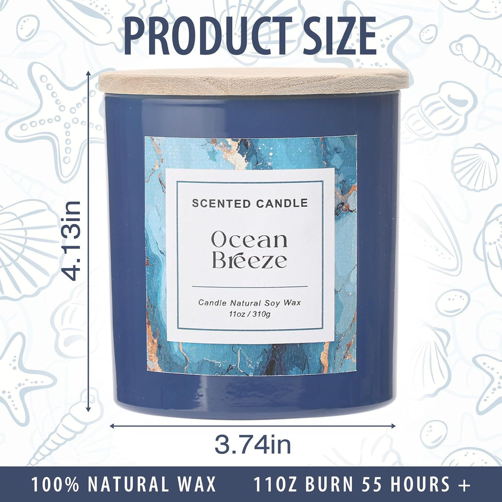Ocean Breeze Candle,Beach Candle,Ocean Scented Candle,11 oz