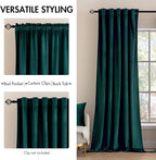 MIULEE Velvet Curtains 108 inches Long 2 Panels - Image 2