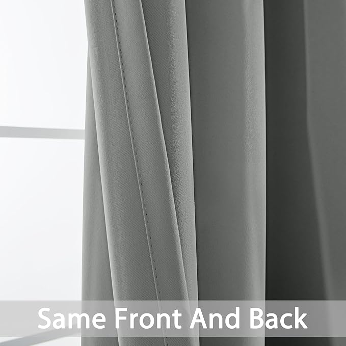 Yakamok Dove Grey Room Darking 84 Inch Length 2 Panel Sets - Image 4