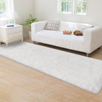Runner Rug for Bedroom White 2x8ft Fluffy Area Rug Bedside Runner Rug for Kids - Image 4