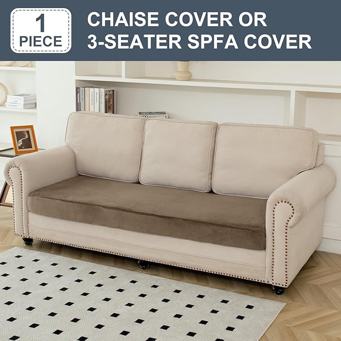 Couch Cover Velvet Chaise Cushion Cover - Image 4