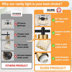 Modern Crystal Bathroom Vanity Light Fixtures, 2-Light Black and Gold Bathroom Wall Sconce Lighting for Over Mirror, Clear K9 Crystal Shades, E26 Base, Bulbs Not Included