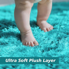 yulidayang Soft Round Area Rug for Kids Bedroom, Fluffy Fuzzy Shaggy Rug - Image 2