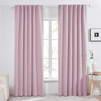 Deconovo Blackout Curtains, Thermal Insulated, W52 x L63 2 Panels, Back Tab by Deconovo
