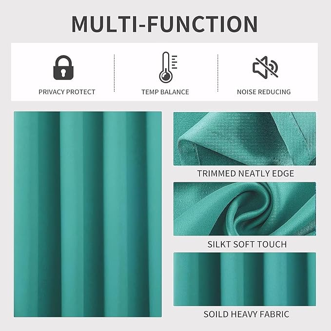 Joydeco Blackout Curtains 45 Inch Length 2 Panels Set, Thermal Insulated Long - Image 4
