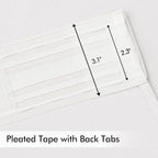 MIULEE Pure White Back Tab Blackout Curtains 90 Inches Long 2 Panels Set - Image 4