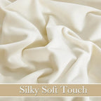 RYB HOME Ivory White Velvet Curtains 72 inches - Image 4