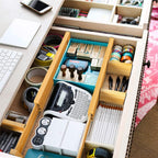 4 Pcs Expandable Bamboo Drawer Dividers, Fits 17.6-21.6" Drawers