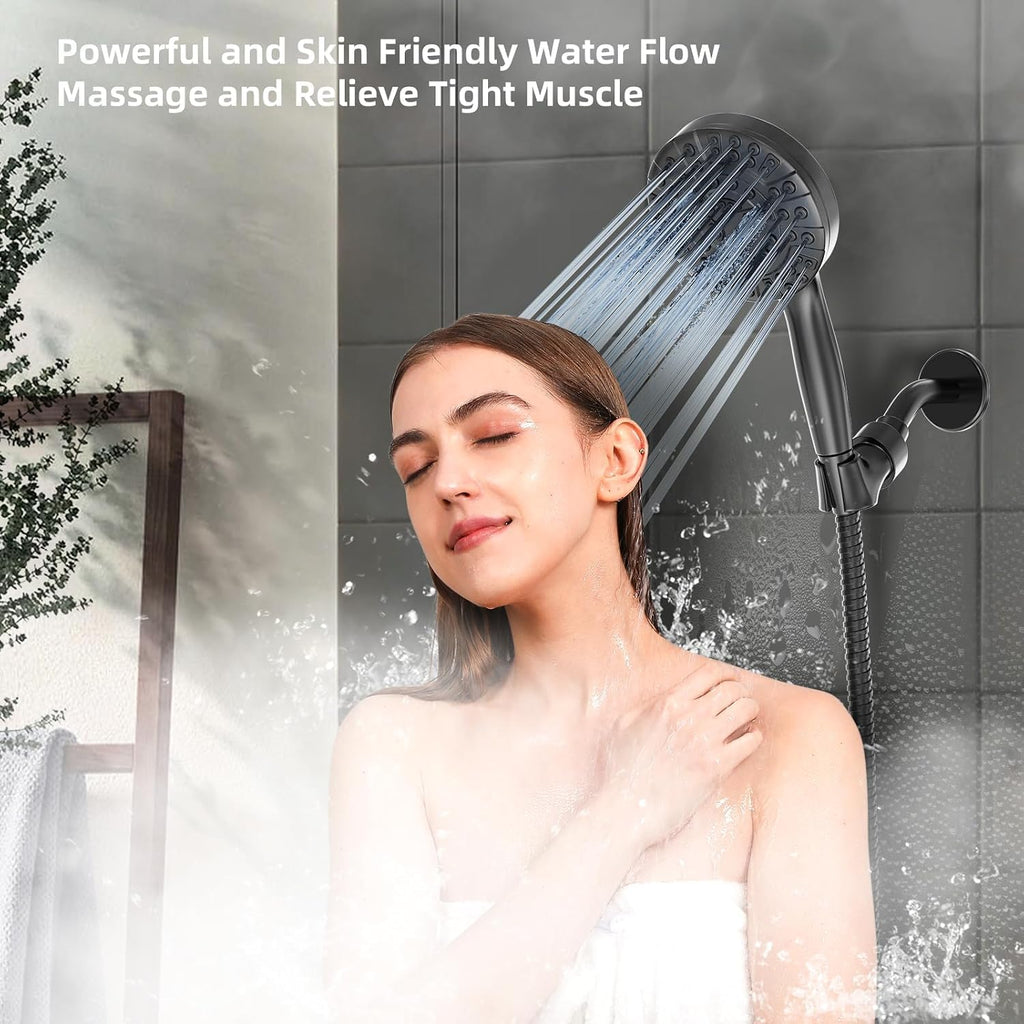 9 Functions High Pressure Handheld Shower Head with Power Wash