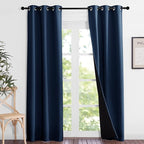 NICETOWN Complete 100% Blackout Curtain Set, Thermal Insulated & Energy - Image 2