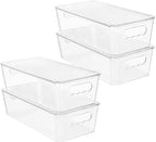 Vtopmart 8pcs Clear Stackable Storage Bins with Lids