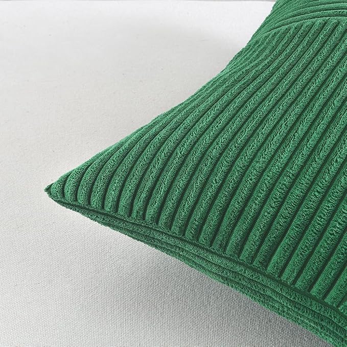 Fancy Homi 2 Packs Green Lumbar Decorative Throw Pillow Covers 12x20 Inch - Image 5