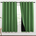 NICETOWN Full Shade Curtain Panels, 62 x 72 inch, Forest Green, Pair of Energy by NICETOWN