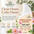 NOYATECH Scented Mop Soap – Eucalyptus & Spearmint Floor Cleaner for Sealed Hardwood, Tile, Laminate & Vinyl – Streak-Free Clean, 32 fl oz