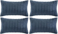 Fancy Homi 4 Packs Dusty Blue Decorative Throw Pillow Covers 12x20 Inch by Fancy+Homi