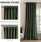 MIULEE Velvet Curtains 84 inches 2 Panels - Image 2
