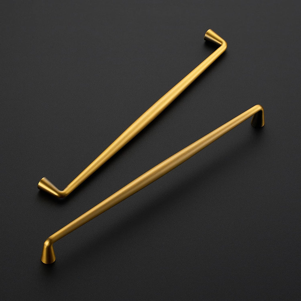 Ravinte Brushed Brass Cabinet Handles Solid Handles,10 Inch,5 Pack