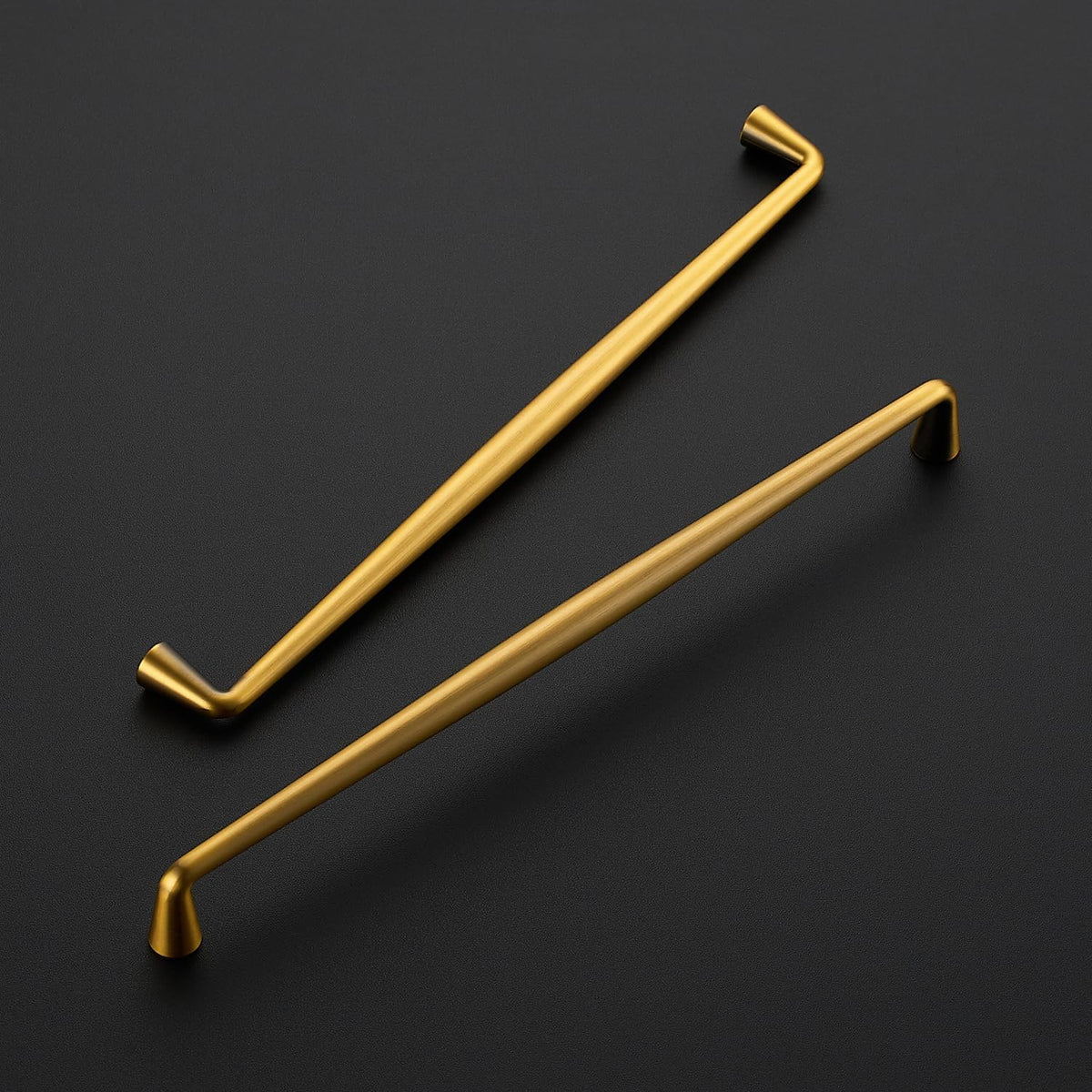 Ravinte Brushed Brass Cabinet Handles Solid Handles,10 Inch,5 Pack