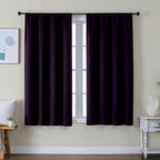 Simplebrand Ava Blackberry Short Blackout Curtains by Simplebrand