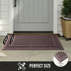 HIYARD Sturdy Front Door Mat, Absorbent Muddy Dirt Resist Welcome Door Mats - Image 5