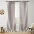 Nanspring Stone Grey Linen Curtains 84 Inch Length 2 Panels Set by Nanspring