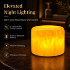 AOPO Natural Marble Cordless Touch Rechargeable Table Lamp Night Light