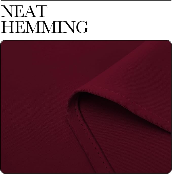 NICETOWN Wine Red Blackout Curtains 63 inches Long - Image 7