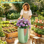 Adjustable Planter Insert for 10-18" Pots, 2 Pack Stainless Steel