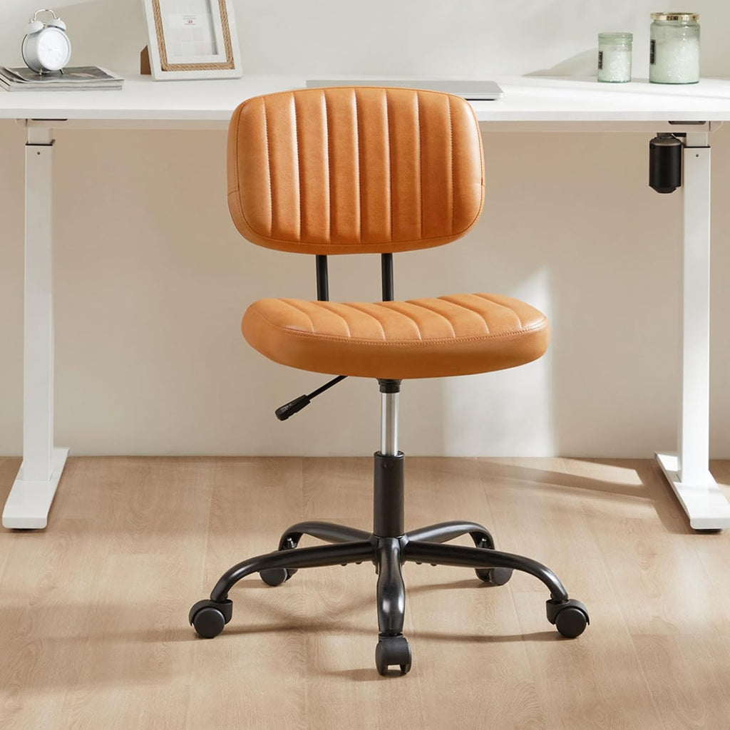 Sweetcrispy Office Desk Chair, Small Home Vanity Chair, Lumbar Support