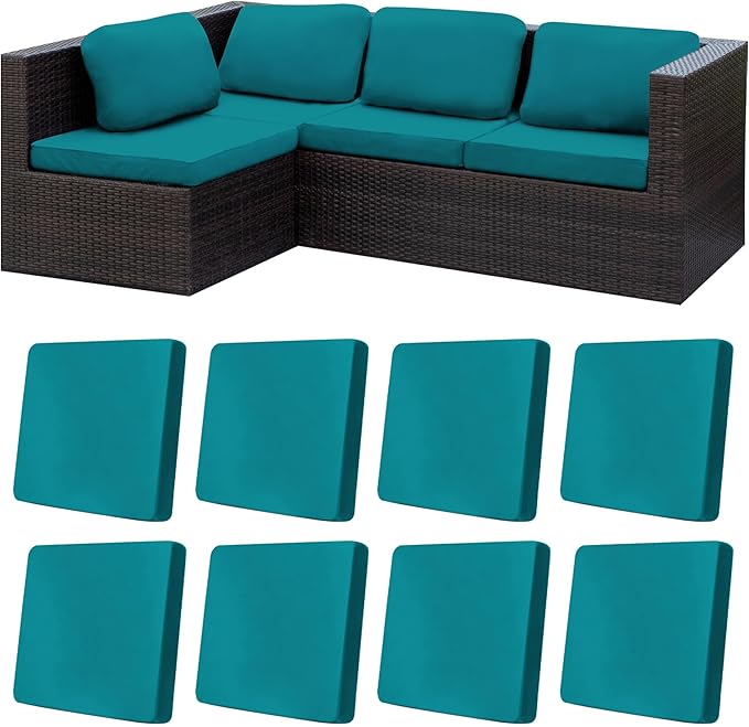 8Pcs Stretch Patio Cushion Covers, Outdoor Couch Covers Replacement, Outdoor by BIETYONE