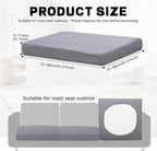 8Pcs Outdoor Cushion Covers, Patio Cushion Covers, Stretch Elastic Slipcovers - Image 2