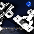 Ravinte Short Arm Kitchen Cabinet Hinges,1/2 Inch Overlay,10 Pack 5 Pairs