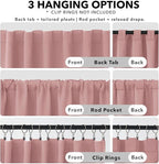 Deconovo Blackout Curtains, Thermal Insulated, W42 x L63 2 Panels, Back Tab - Image 2