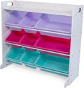 Humble Crew Kids Toy Organizer with Display Shelf, 9 Bins, 3 Tier Storage