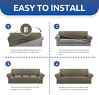 KEKUOU Stretch Loveseat Sofa Cover Slipcover, Couch Covers - Image 4