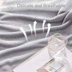 Exclusivo Mezcla Fleece Light Grey Throw Blanket - Image 6