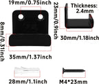 12Pcs Black Tile Display Wall Hanger, Stainless Steel Billboard Mounting Brackets, Heavy Duty Wall-Mounted Tile Hooks for Ceramics, Mirrors, Picture Frames (35x23x30mm)