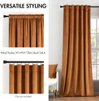 MIULEE Velvet Curtains 108 inches Long 2 Panels - Image 2