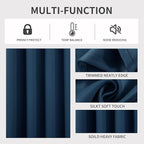 Joydeco Blackout Curtains 95 Inches Long 1 Panel, Thermal Insulated Long - Image 3