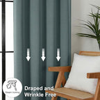 Simplebrand Ava Dark Green Blackout Curtains - Image 7
