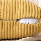 MIULEE Golden Mustard Decorative Throw Pillow Covers 20x20 Inch - Image 3