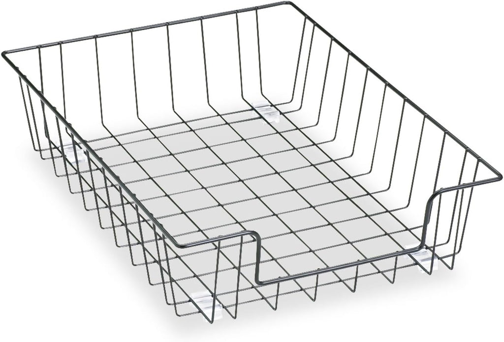 Fellowes Workstation 3" Letter Desk Tray Organizer, Wire, Black (60112)