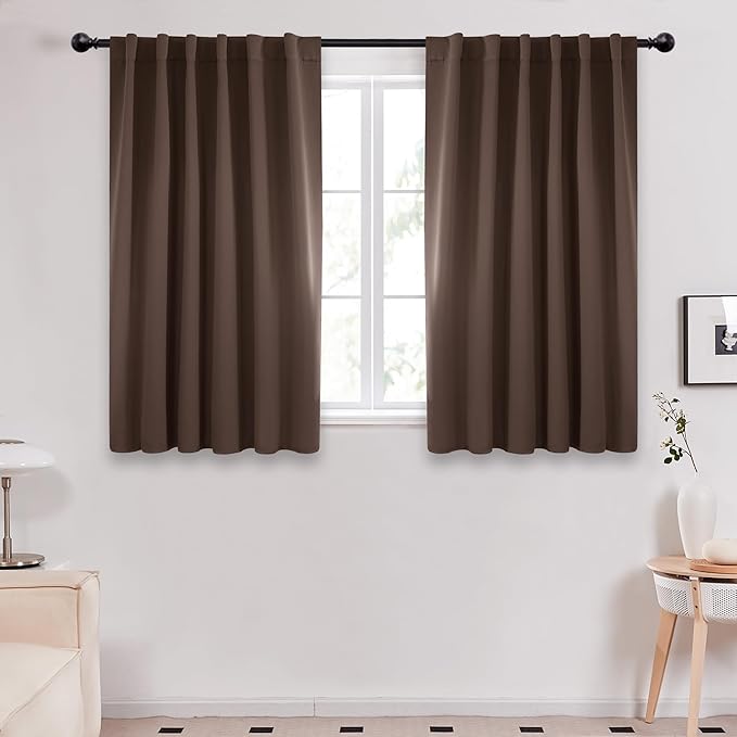 Deconovo Blackout Curtains, Thermal Insulated, W52 x L54 2 Panels, Back Tab by Deconovo