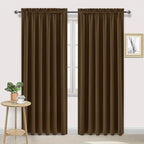 DWCN Brown Blackout Curtains for Bedroom, Thermal Insulated Energy Saving Room by DWCN