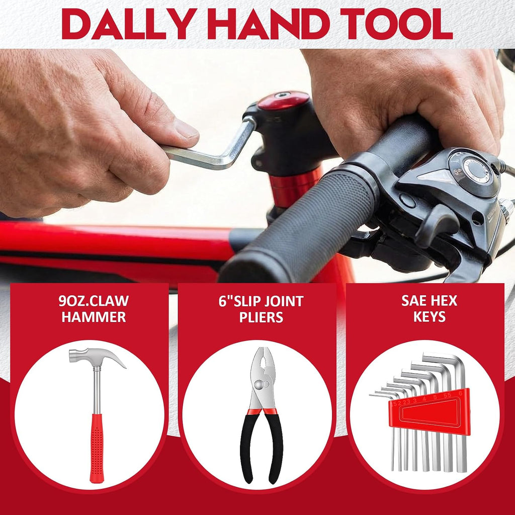 39-Piece Home Tool Set with Compact Case for Repairs and DIY