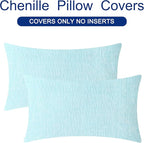 CaliTime Throw Pillow Covers Decorative 16 X 26 Inches Pack of 2 Cozy Chenille - Image 6