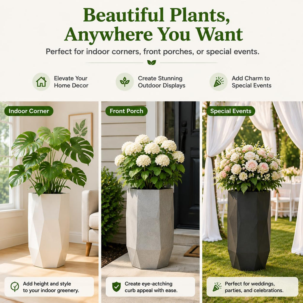 2 Pcs Plant Riser for Inside Pots, Planter Insert for Large Pot
